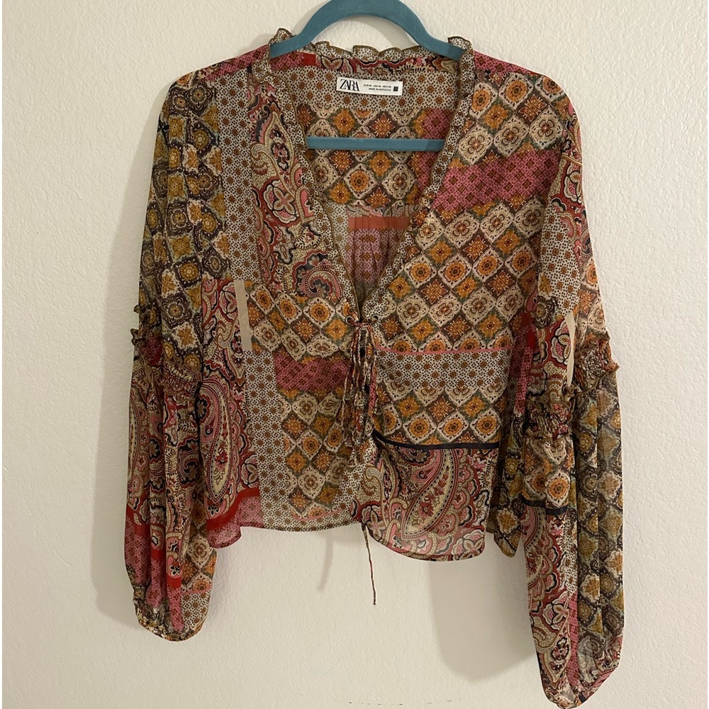 Zara long sleeve blouse